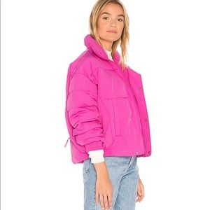 Free People Pink Puffer Jacket